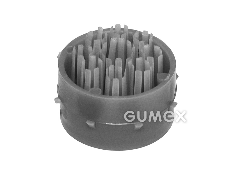 RINGO Bürste für OCTOMAT Matte, Dicke 23mm, 47°ShD, Dichte 919kg/m3, LDPE, -35°C/+45°C, grau, 